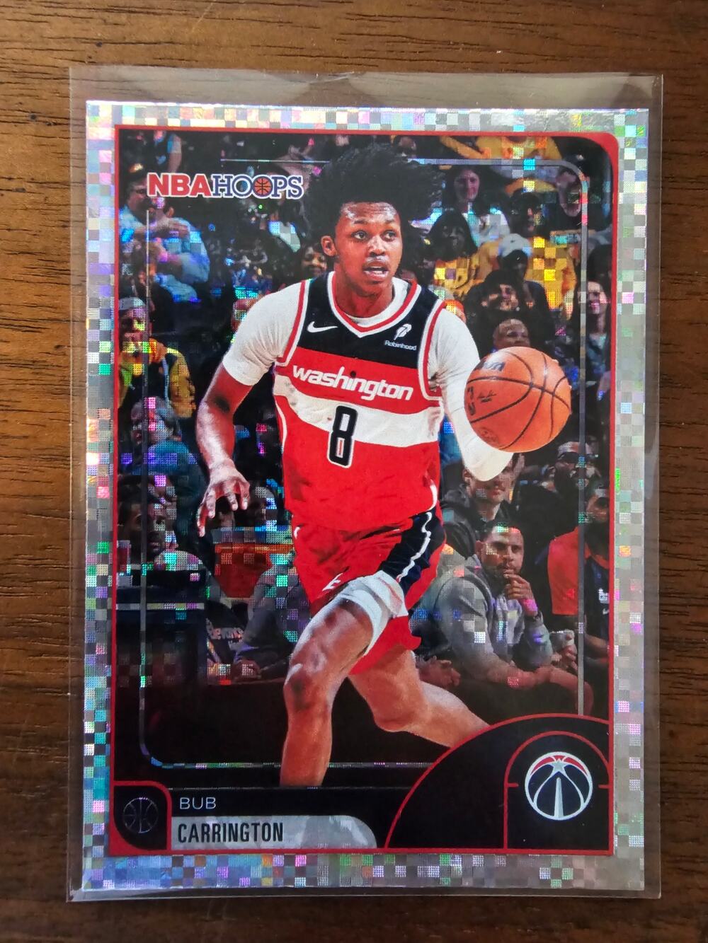 Bub Carrington - 2025-2026 Topps NBA Hoops #236 - Pixel Burst - Wizards - NBA